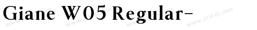 Giane W05 Regular字体转换
